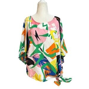 Anthropologie She + Sky  Tunic Top Size Small Artsy NEW